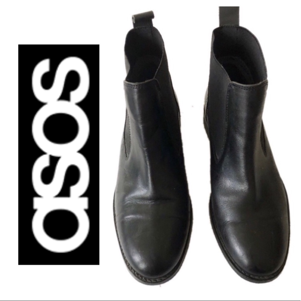 ASOS | Faux Leather Heeled Booties